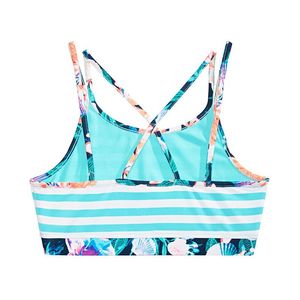 Top Bikini a Righe Blu ID Ideology per Ragazze Adolescenti (16 Anni) in Tessuto con Caratteristiche Sexy - Product Image 2