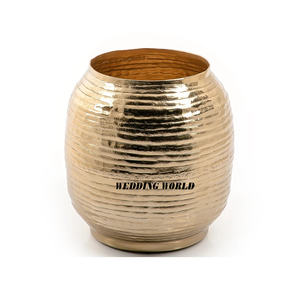 Vase à fleurs en métal doré Pot de fleurs artisanal d'excellente qualité Forme personnalisée Nouvel arrivage Pot de fleurs en métal vente en gros - Product Image 6
