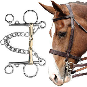 อุปกรณ์บิตม้าเพลแฮมสแตนเลสอย่างดี พร้อมห่วงเกี่ยวแบบข้อต่อ สำหรับม้า - Product Image 2