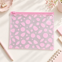 Pochette zippée en PVC givré avec logo personnalisé, petite taille, emballage cosmétique en PVC, sac de maquillage, fournisseur en gros