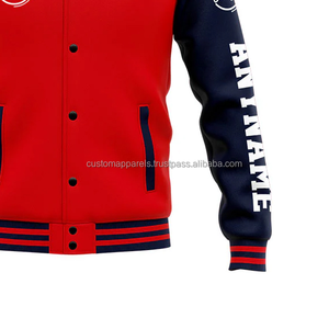 Custom embroidery wool varsity jacket breathable windproof streetwear letterman <b>coat</b> for men - Product Image 6