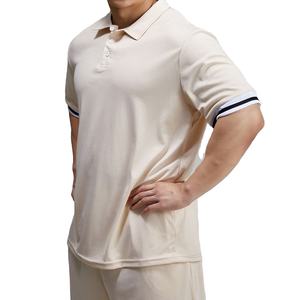 Ensemble T-shirt polo et short tendance pour homme, 200 GSM, coton et polyester, tenue décontractée d'été, streetwear, mode personnalisée - Product Image 4