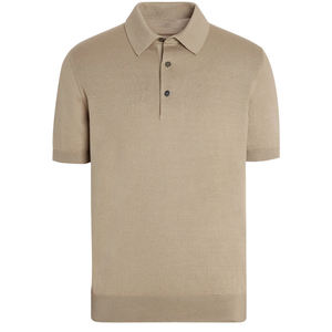 RTS New Custom Men's Business pour Polo Couleur Unie 100% Coton Tricot Aiguille Fine Design - Product Image 1