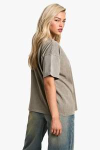 Tendance 2025 vêtements pour femmes en gros chemises pour femmes à manches courtes mode unisexe T-Shirts col rond femmes lavé à l'acide - Product Image 4