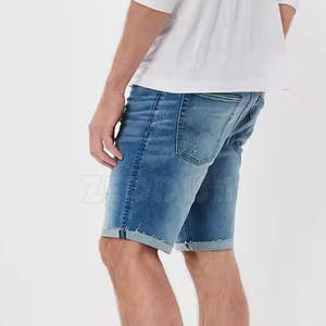 Pantalones cortos vaqueros de cintura media deportivos para adultos con diseño personalizado recién llegados al por mayor pantalones cortos con patrón sólido de etiqueta privada para hombres servicio OEM - Product Image 6