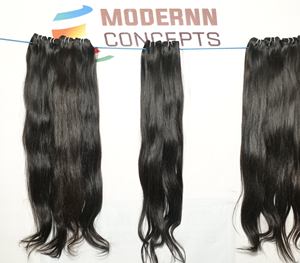 Extensiones de cabello humano de templo indio virgen Natural sin procesar, cutícula alineada, paquetes negros rectos rizados, rizo de onda suave, barato - Product Image 6