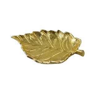 Plateau de service en verre de laiton martelé de fantaisie de taille personnalisée fournitures de restaurant plateau doré avec plateau de bol de service polonais - Product Image 4