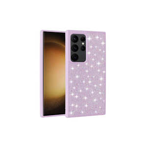 Étui de luxe en diamant lilas scintillant pour Samsung Galaxy S24 Ultra, design en pierre scintillante, coque en silicone avec sangle de suspension, 14 Plus - Product Image 2