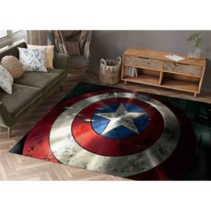 Alfombra Estampada de Capitán América de Marvel, Alfombra de Terciopelo Moderna y Antideslizante para Habitación Infantil, Regalo - Product Image 3