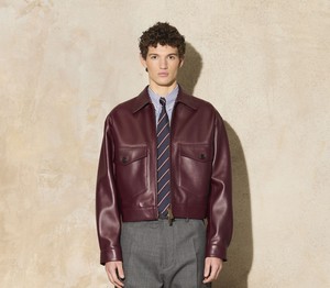 Veste en toile et cuir vintage chic pour l'hiver, unisexe, décontractée, avec capuche en fausse fourrure, coupe-vent et respirante, doublée de coton - Product Image 4