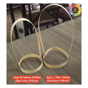 Porte-gobelet en bambou de haute qualité pour emporter, porte-gobelet en bambou à sangle écologique durable pour thé à bulles, café et tasses en verre - Product Image 5