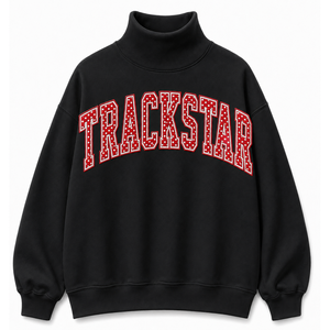 เสื้อสเวตเชิ้ตคอเต่าทรงโอเวอร์ไซส์สีเขียวป่าแบบทูโทนสำหรับผู้หญิง แขนยาว แบรนด์ Trackstar OEM รับผลิตแบบ Private Label - Product Image 1