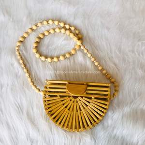 Sacs à main rétro en bambou pour femmes, sac tissé en bambou, nouvelle collection - Product Image 1