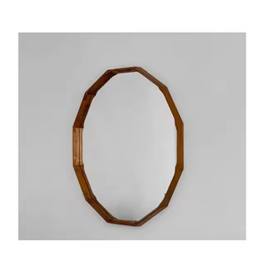 Azora Industries Cadre de miroir en bois Design traditionnel Accessoires de décoration de la maison Miroir mural pour miroir de maison d'hôtel - Product Image 5