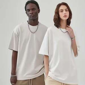 T-shirt vierge personnalisé pour hommes 250 300 Gsm lourd 100% coton T-shirt oversize épaule tombante Boxy Fit Crop T-shirt pour hommes - Product Image 6