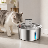Intelligenter Kabelloser Sensor-Trinkbrunnen aus Edelstahl für Haustiere, Automatischer Wasserspender für Katzen und Hunde