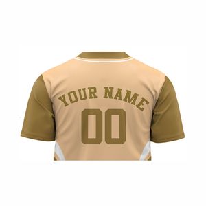 Camisetas de béisbol con botones completos impresos personalizados, UNIFORMES DE EQUIPO personalizados, tela transpirable que absorbe la humedad para un aspecto profesional - Product Image 5