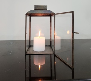 Linterna con soporte de metal de primera calidad, decoración navideña para interiores y exteriores con vela de Pilar puro para decoración del hogar, novedad - Product Image 5