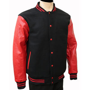Transpirable Venta al por mayor Varsity Chaquetas Cuello redondo Logotipo personalizado Impresión CollegeBaseballjacket para hombres - Product Image 3