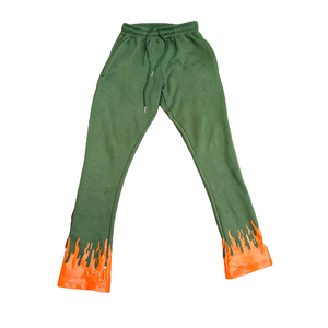 Venta al por mayor de ropa de hombre Pantalones de chándal acampanados French Terry 100% algodón impresión personalizada pantalones de chándal acampanados, pantalones de hombre - Product Image 1