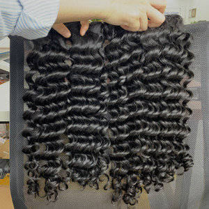 Pelucas vírgenes alineadas con cutícula de pelo liso dibujado doble de onda profunda vendedores de extensiones de cabello humano venta al por mayor recto ondulado rizado - Product Image 5