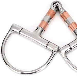 Puntas de caballo de acero inoxidable, brocas de caballo occidental de moda, punta de acero inoxidable, boca giratoria, no dañina, mate - Product Image 1