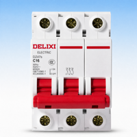 Disjoncteur miniature Delixi DZ47sS-63 2P pour circuits d'éclairage domestique, panneaux de distribution, utilisation par électricien