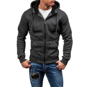 Sudadera con Capucha y Cremallera para Hombre, Diseño Personalizado, Chaqueta de Forro Polar, Sudadera Deportiva para Gimnasio, Venta al Por Mayor OEM - Product Image 2