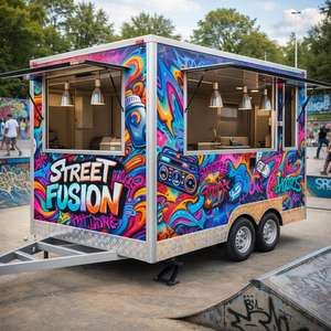 Camion de restauration mobile rustique, style ferme, entièrement équipé, pour la vente de produits biologiques locaux - Product Image 3