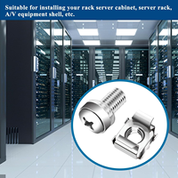 JSCREW Ensemble de vis, écrous et rondelles en acier inoxydable pour montage en rack de serveur, armoire réseau, étagère de routeur