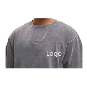 Camiseta 100% de algodón 280 GSM para hombre, camiseta de gran tamaño con hombros caídos, ropa de calle en blanco, Camiseta lisa de peso pesado para hombre - Product Image 5