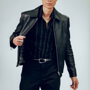 Audacieux et courageux berçant la dernière veste en cuir pour hommes Mode réorganisez votre garde-robe Les derniers styles de vestes de motard en cuir pour hommes - Product Image 3