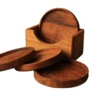 Nuevo diseño, aspecto moderno, producto más vendido, posavasos de madera de Crescent Crafts - Product Image 1