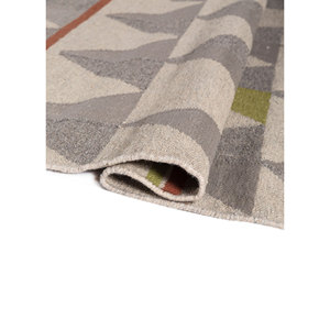Indusbar Ivory Flat Weaves Wool <b>Rugs</b> Organic Cotton Jacquard Geometric Rectangle <b>Jute</b> <b>Rug</b> for Home Hallway Model ADWL-13087 - Product Image 2