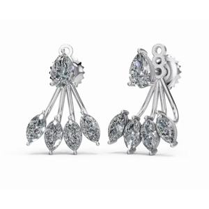 Boucles d'oreilles exclusives en or 14 carats, forme marquise et poire, bijoux de créateur, vente en gros, fournisseur OEM - Product Image 1