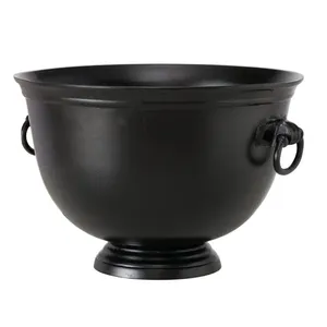 Cubo de hielo de champán con acabado plateado moderno con borde decorado y tapa, botellas de cerveza refrigeradas de alta calidad, cubo de hielo a la venta - Product Image 2