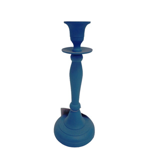 Standard Aluminum <b>Candle</b> Stand Blue Color <b>Candle</b> Holder for Living Room Hotels & Party Decor Handmade in <b>Bulk</b> - Product Image 1