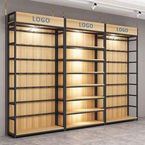 Vitrine de gadgets en MDF moderne Vitrine avec éclairage LED Or blanc Boutique Centre commercial Or blanc Accessoires de <span class=keywords><strong>magasin</strong></span> Présentoir - Product Image 3