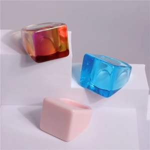 Anillos de Resina para Niñas y Niños, para Fiestas, Bodas, Anillo de Moda, Nuevo Diseño, Color Personalizable, Artesanía Bh - Product Image 5