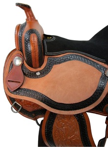 Ensemble de selles de cheval en cuir véritable de qualité supérieure, assorti parfaitement à l'endurance occidentale et à la pointe de course anglaise - Product Image 2