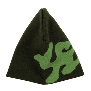 Gorros con puños de invierno para hombre con forro polar de punto acanalado acrílico con logotipo personalizado de MOQ bajo bordados a mano con parche de goma - Product Image 2