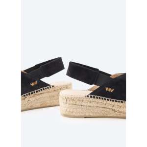 Piattaforme Espadrille in pelle scamosciata scarpe comode da passeggio con plateau alto - Product Image 4