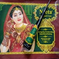 Cône de henné brun rougeâtre naturel, boîte de 12 pièces, 25 g chacune, écologique pour les tatouages