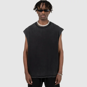 Latest Design 100% Cotton Oversize <b>Tank</b> <b>Top</b> For Men Men Sleeveless OEM Service High Manufacture Men's Luxury <b>Vintage</b> Knitted - Product Image 4