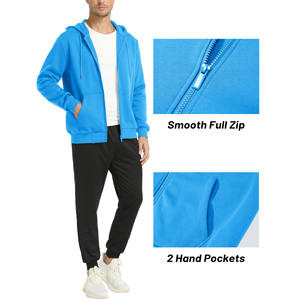 เสื้อฮู้ดแบบสวมศีรษะมีซิปสำหรับผู้ชาย, 450gsm ผ้าฝ้าย100% ลำลองปกครึ่งซิปกำหนดได้เองสำหรับฤดูใบไม้ร่วง - Product Image 4