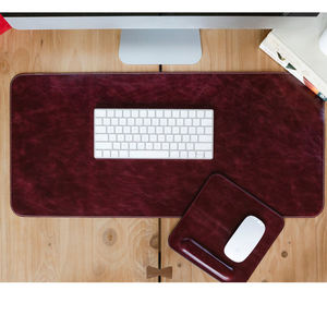 Handmade Genuine Leather Desk Mat Office Pad Luxury Table Protector Smell Proof Eco-Friendly Smooth Writing Surface Premium - Product Image 1