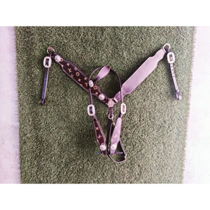 Meilleure vente de haute qualité Vintage en cuir véritable têtière et collier de poitrine en cuir de vachette têtière équipement de cheval prêt à expédier - Product Image 2