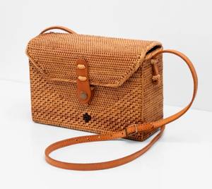 Sac en rotin enveloppe - Sac de Bali - Sac en paille - Sac bandoulière tissé - Sac d'été bohème pour femmes - Product Image 2