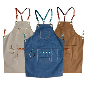 Tabliers de cuisine unisexe écologiques Tablier en denim de travail de chef imperméable Tablier à bavette réglable - Product Image 6