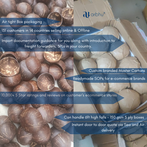 Gobelet en coque de noix de coco véritable de qualité supérieure, finition lisse, vaisselle biodégradable pour la dégustation de vin biologique et les boutiques de cadeaux végétaliens - Product Image 5